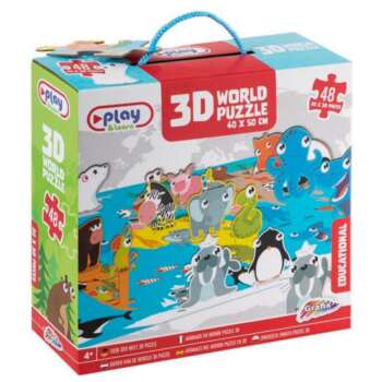 JUEGO EDUC.RMS PUZZLE 48P 3D ANIMALES