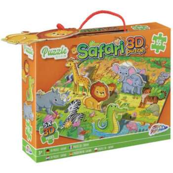 JUEGO EDUC.RMS PUZZLE 55P 3D SAFARI